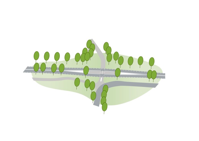 Projectschets oversteek N318