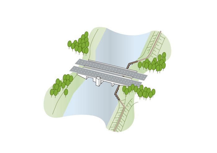 Projectschets loopbrug Aa