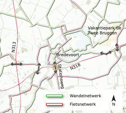 Kaart oversteek N318